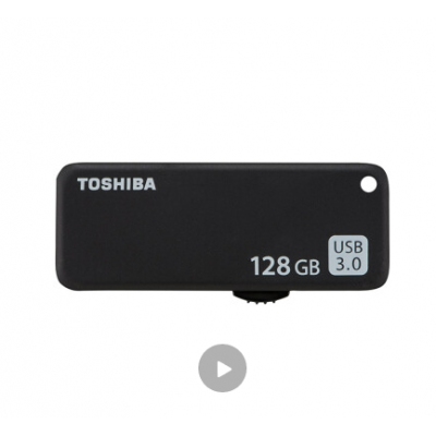 东芝（TOSHIBA）128GB USB3.0 U盘 U365 黑色 读速150MB/s 滑动设计 时尚便利 高速电脑 车载U盘