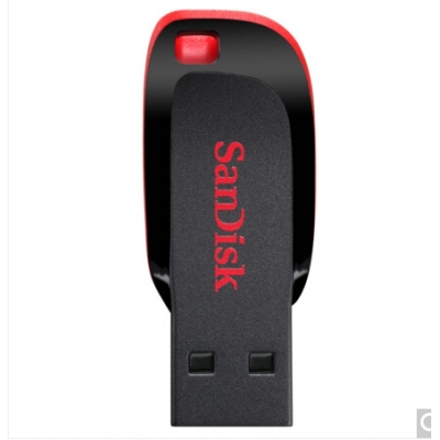 闪迪（SanDisk）16GB USB2.0 U盘 CZ50酷刃 黑红色 时尚设计 安全加密软件