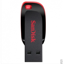 闪迪（SanDisk）16GB USB2.0 U盘 CZ50酷刃 黑红色 时尚设计 安全加密软件