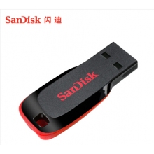 闪迪（SanDisk）16GB USB2.0 U盘 CZ50酷刃 黑红色 时尚设计 安全加密软件