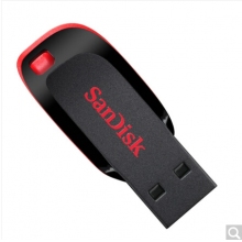 闪迪（SanDisk）16GB USB2.0 U盘 CZ50酷刃 黑红色 时尚设计 安全加密软件