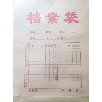 档案袋 175g侧宽4cm 标书合同文件资料袋 